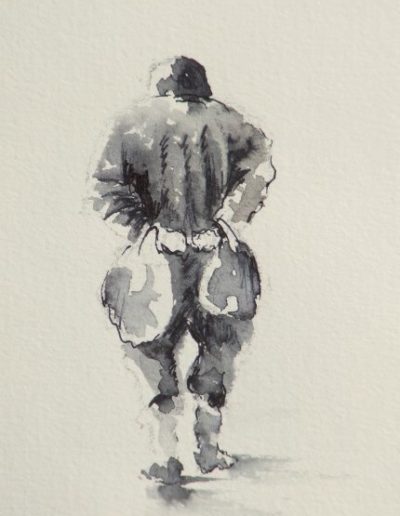 Homme aux sacs